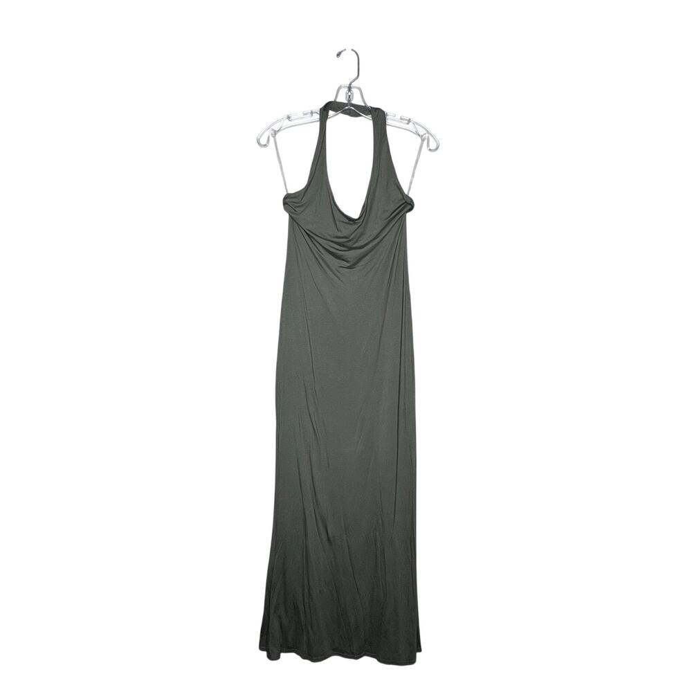Meshki Olive Green Halter Maxi Dress - NWT Size M